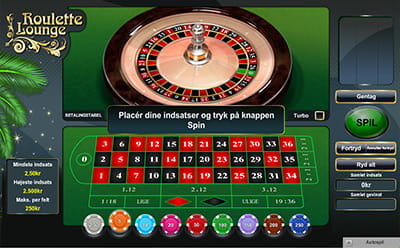 Operatøren tilbyder roulette ved siden af alle blackjack spillene 